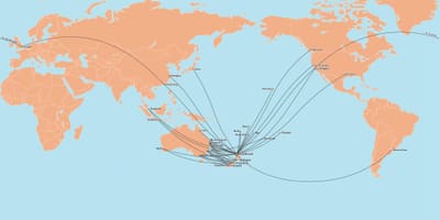 "Air new zealand žemėlapyje