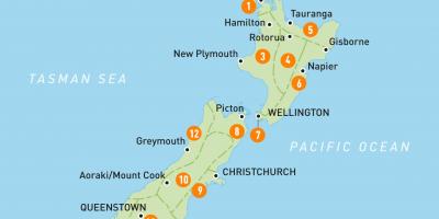 Auckland, naujoji zelandija žemėlapyje
