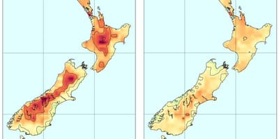 Žemėlapis naujosios zelandijos temperatūra