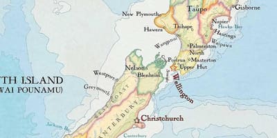 Žemėlapis naujosios zelandijos spausdinti