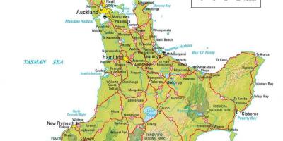 Žemėlapis šiaurės naujoji zelandija