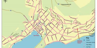 Žemėlapis queenstown, naujoji zelandija